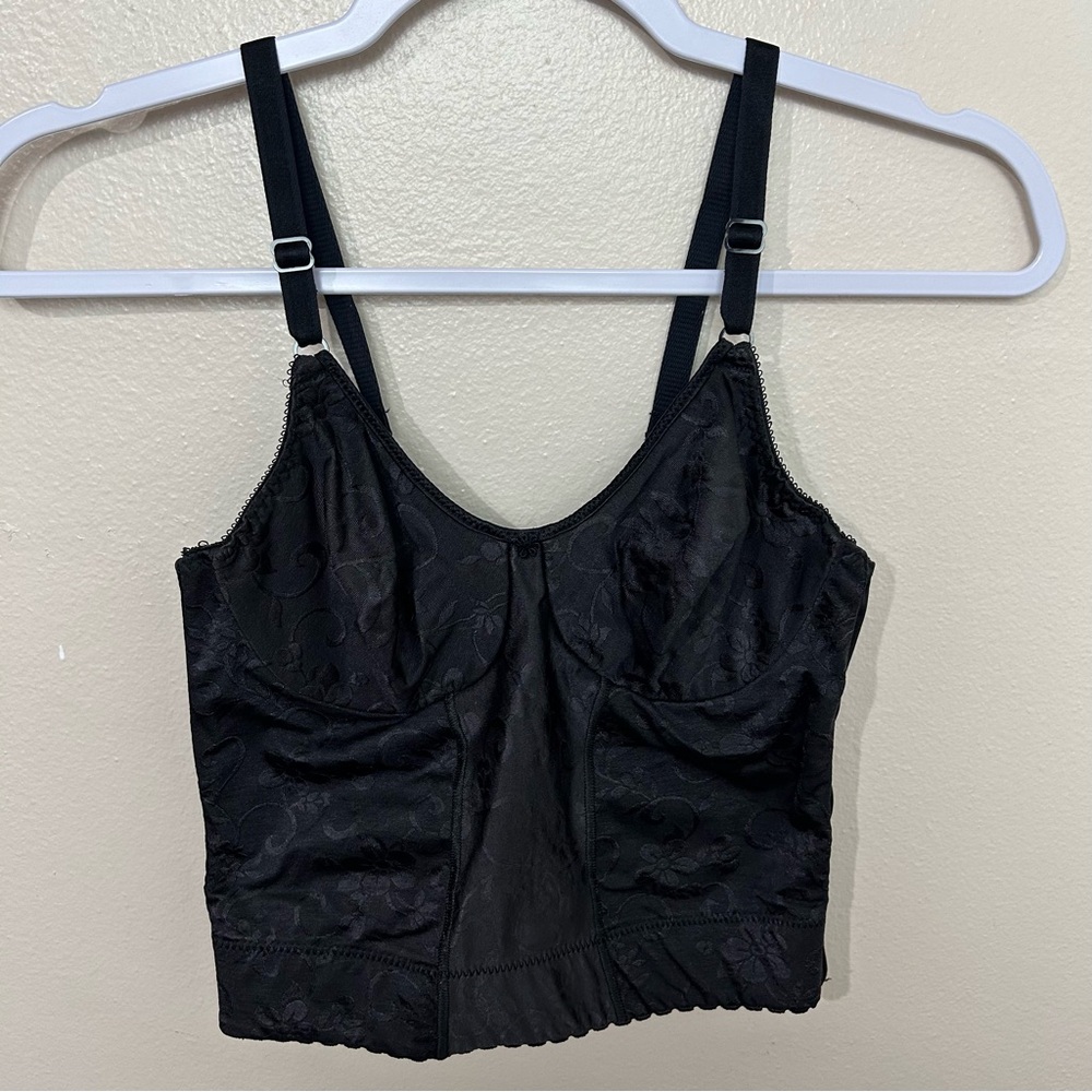 Bali Black Vintage floral Shapewear Top